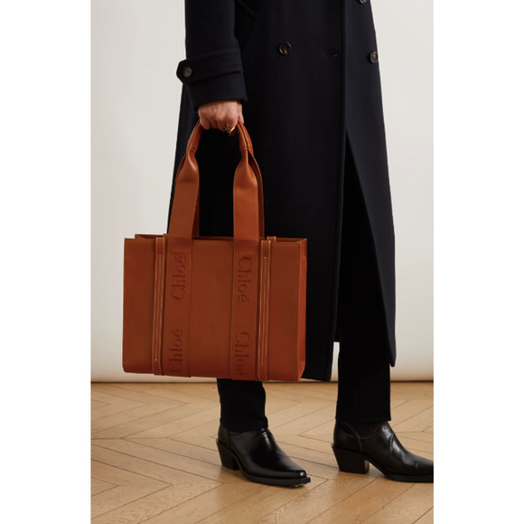 $2K NEW CHLOE MEDIUM WOODY BROWN LEATHER TOTE BAG NWT AUTHENTIC! - Picture 8 of 15